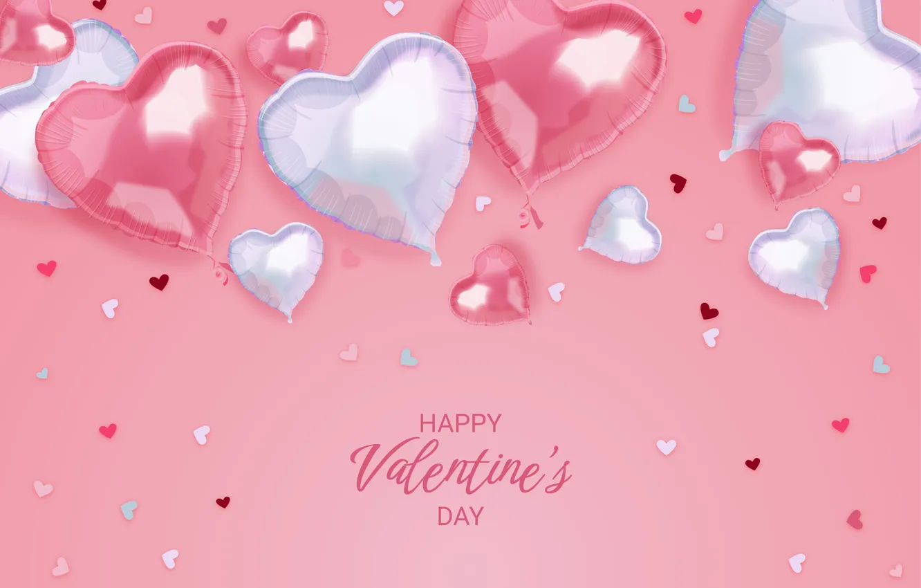 Photo wallpaper love, romance, heart, hearts, love, Valentine's day, pink, romantic