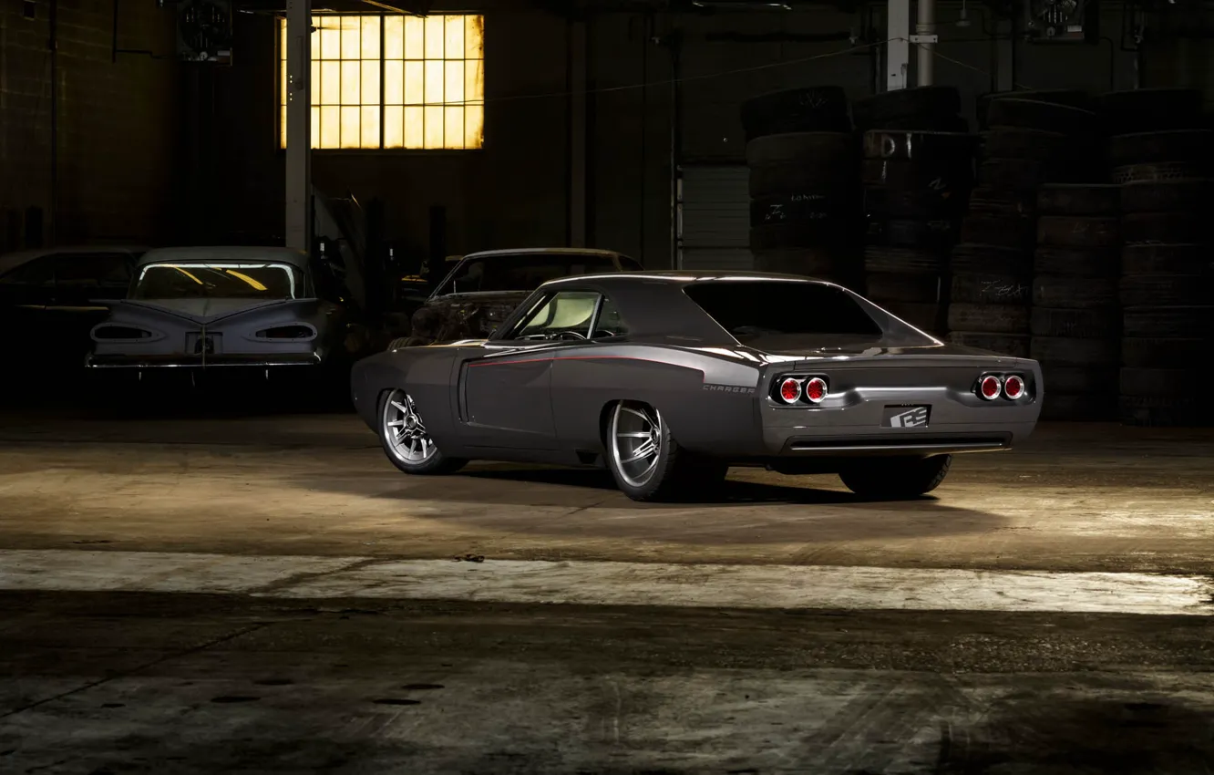 Photo wallpaper Dodge, Charger, Gray, Custom, Rs