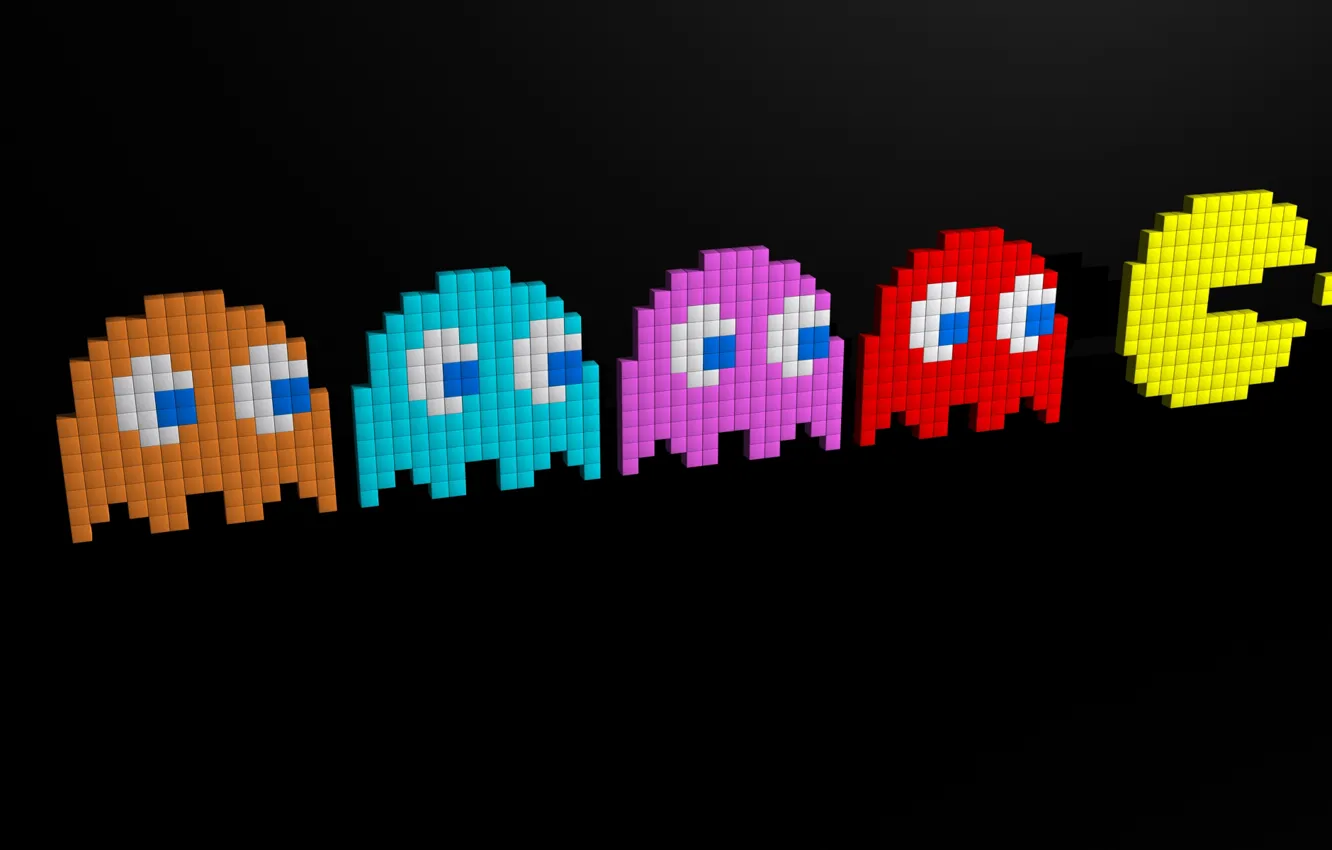 Photo wallpaper Classic, PacMan, Pixels