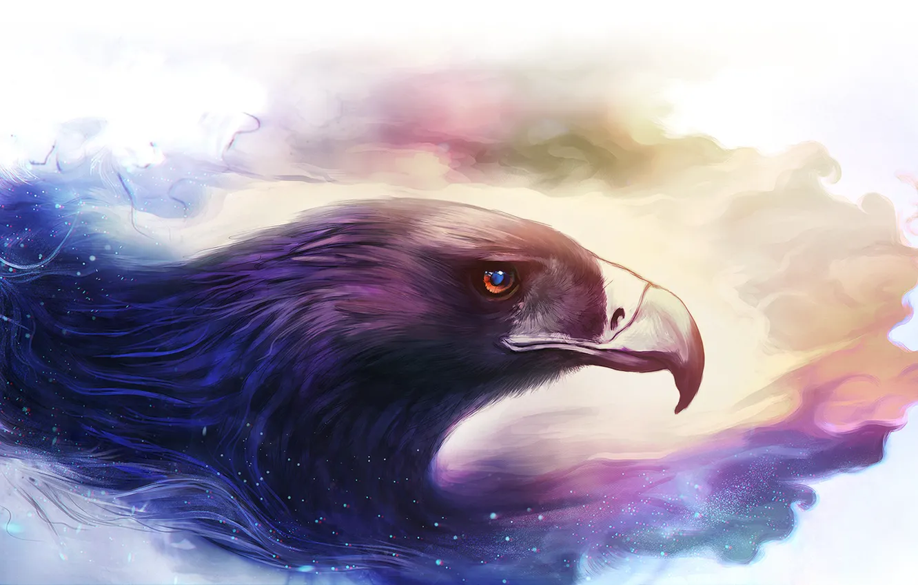 Photo wallpaper bird, eagle, figure