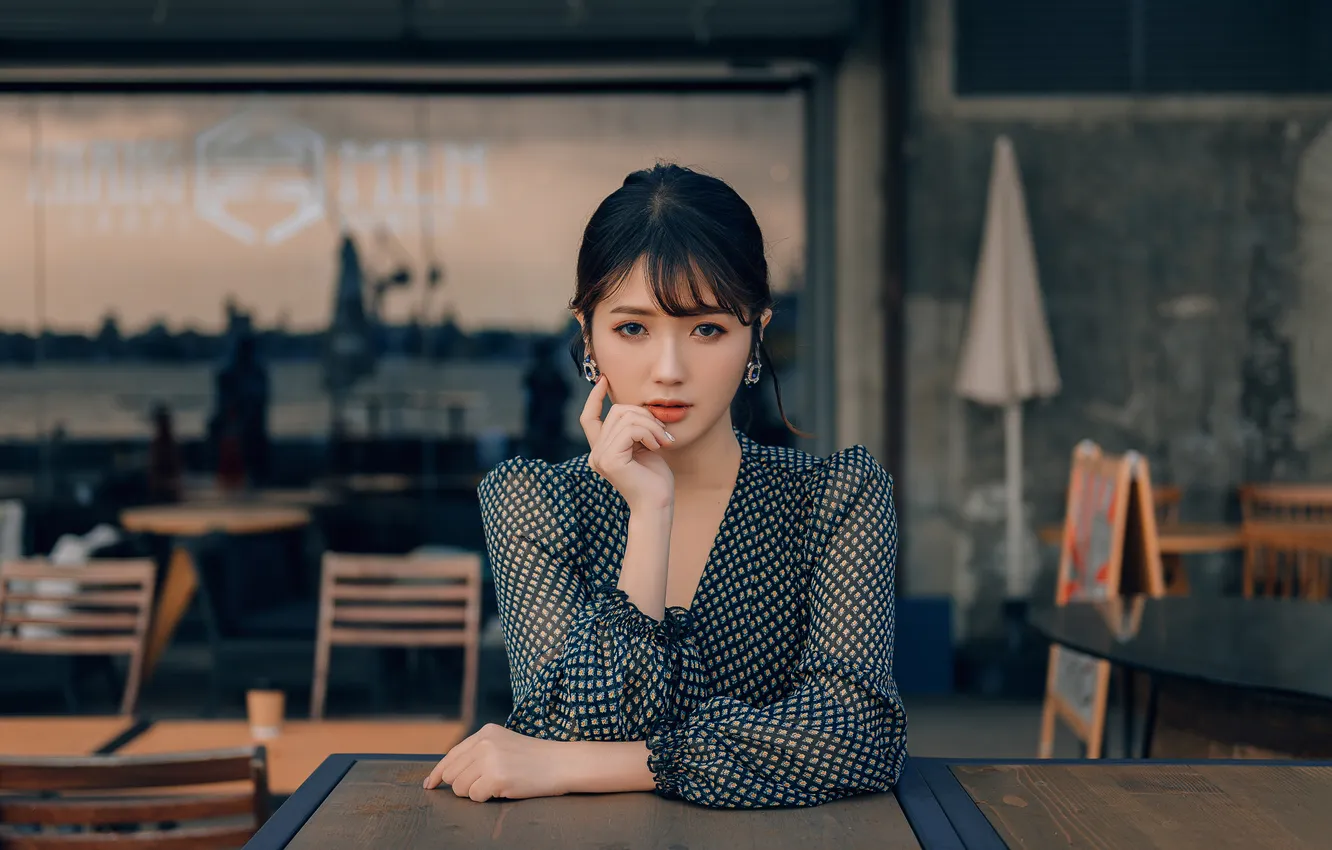 Photo wallpaper look, girl, Asian