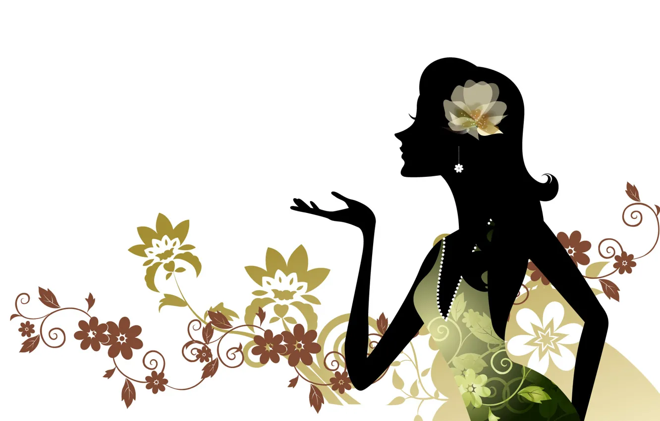 Photo wallpaper background, silhouette, digital art