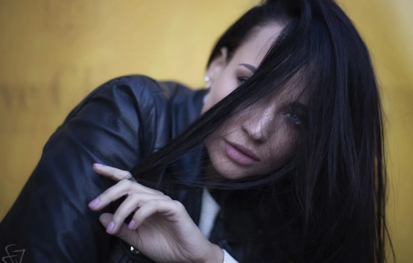 Photo wallpaper girl, hair, brunette, Angelina Petrova, Frank Verbreyt