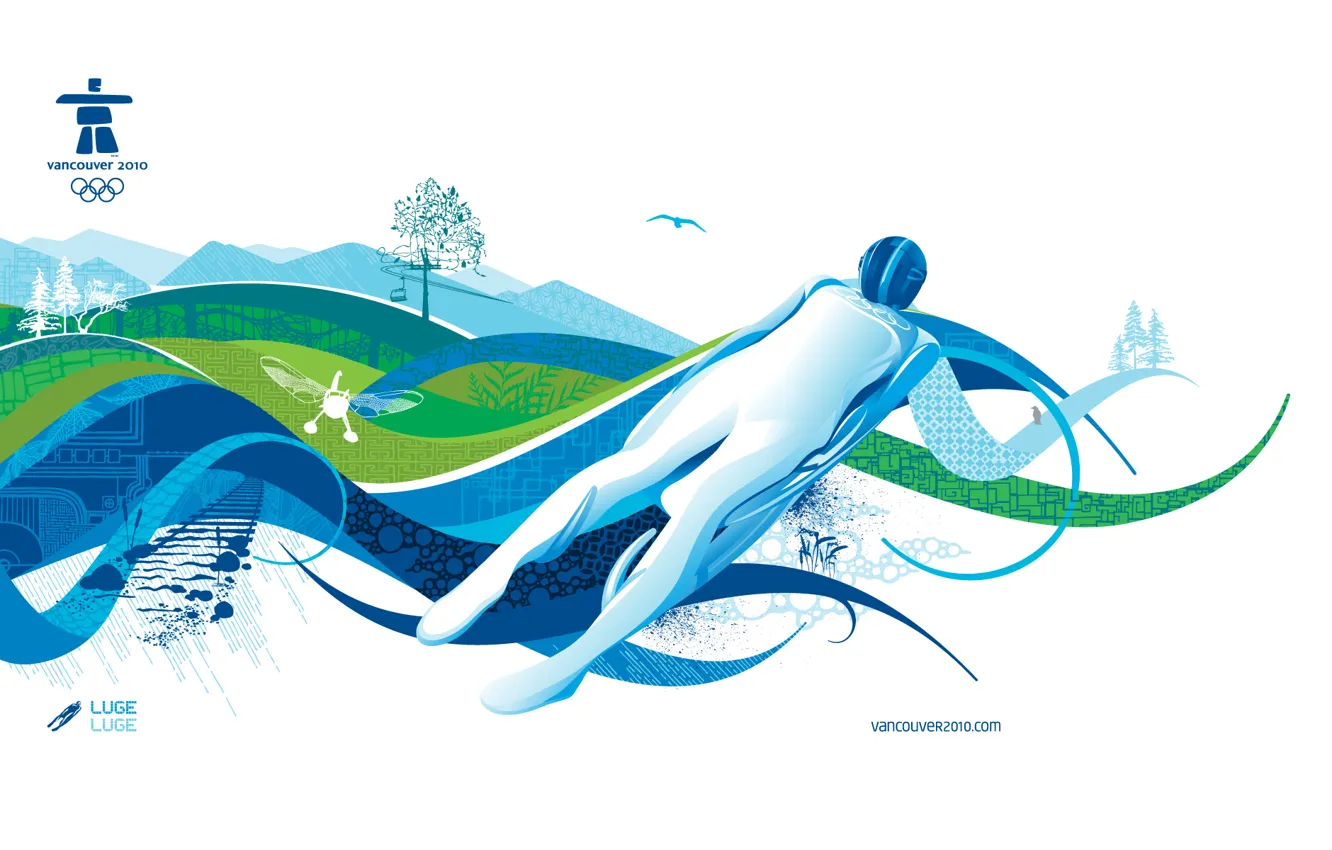 Photo wallpaper Vancouver, Olympics 2010, Luge