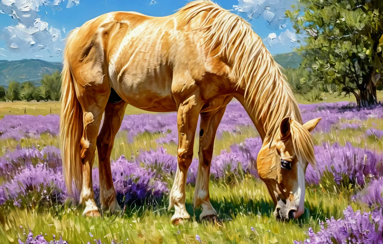 Photo wallpaper animal, horse, horse
