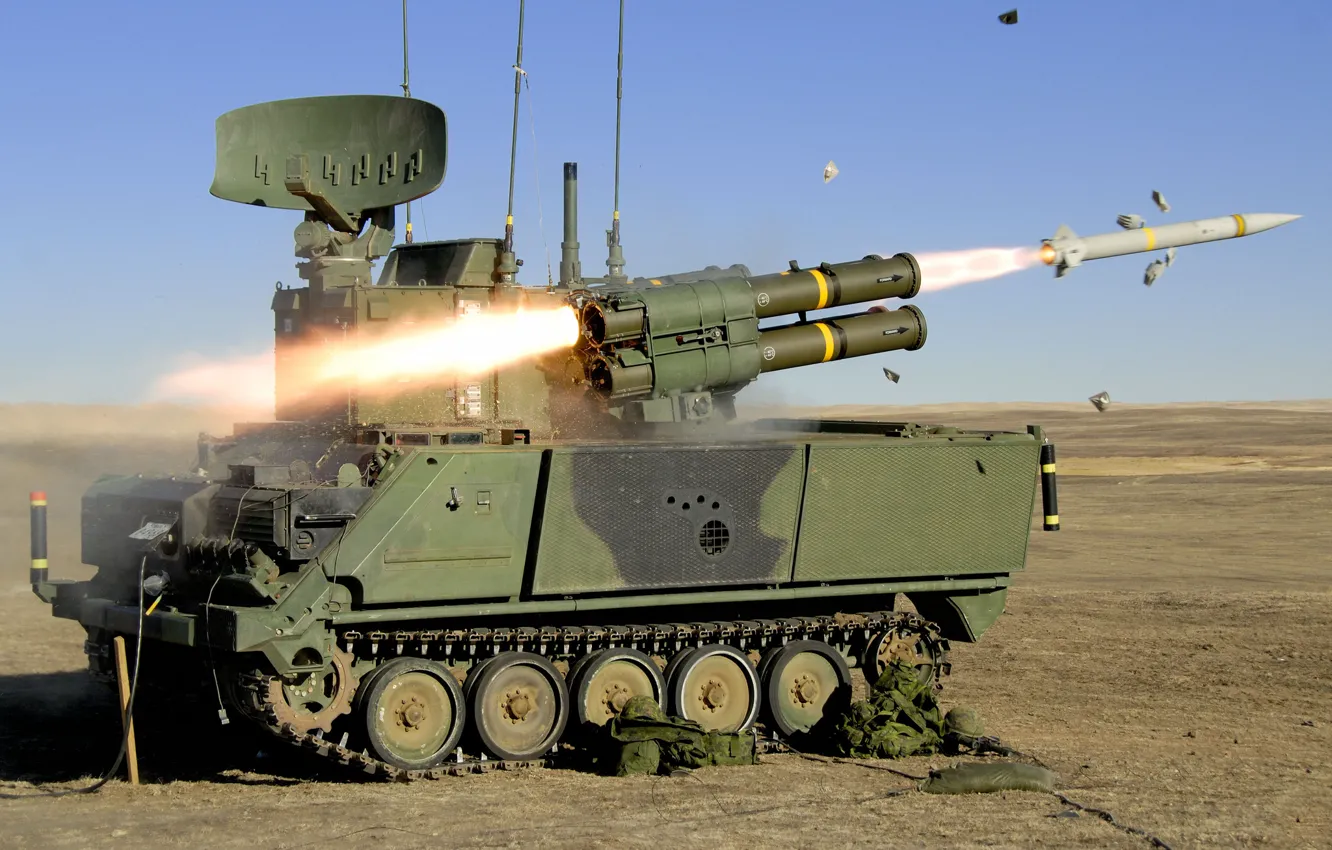 Photo wallpaper self-propelled, rocket, complex, anti-aircraft, ADATS, anti-tank system