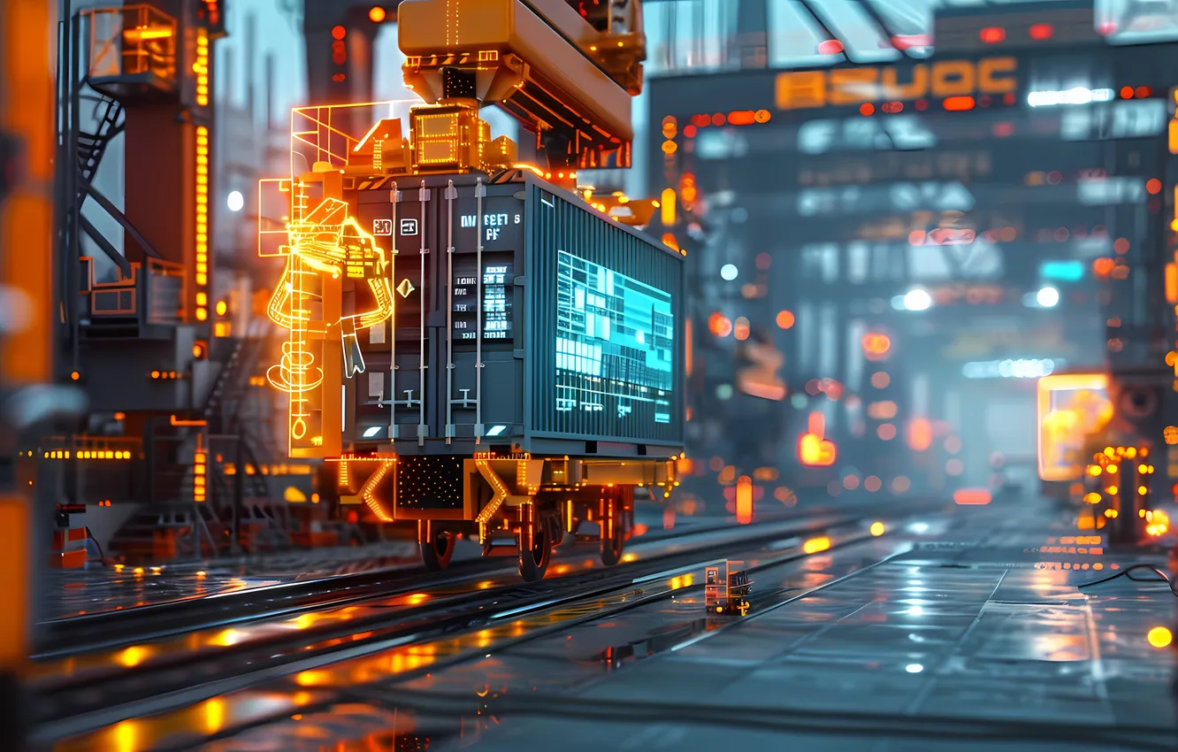 Photo wallpaper cargo, AI Art