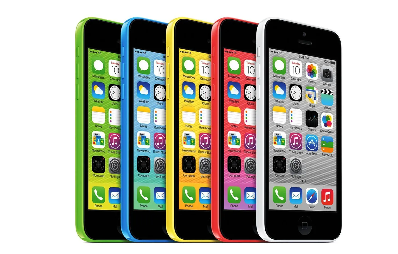 Photo wallpaper Apple, Color, Colors, Smartphone, Smartphone, IOS 7, iPhone 5C