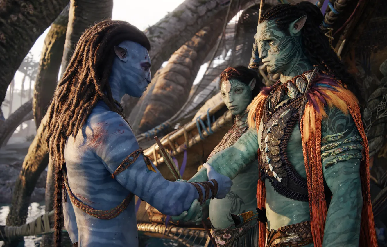 Photo wallpaper Avatar, na'vi, Jake Sully, Avatar: The Way of Water, Ronal, Tonowari