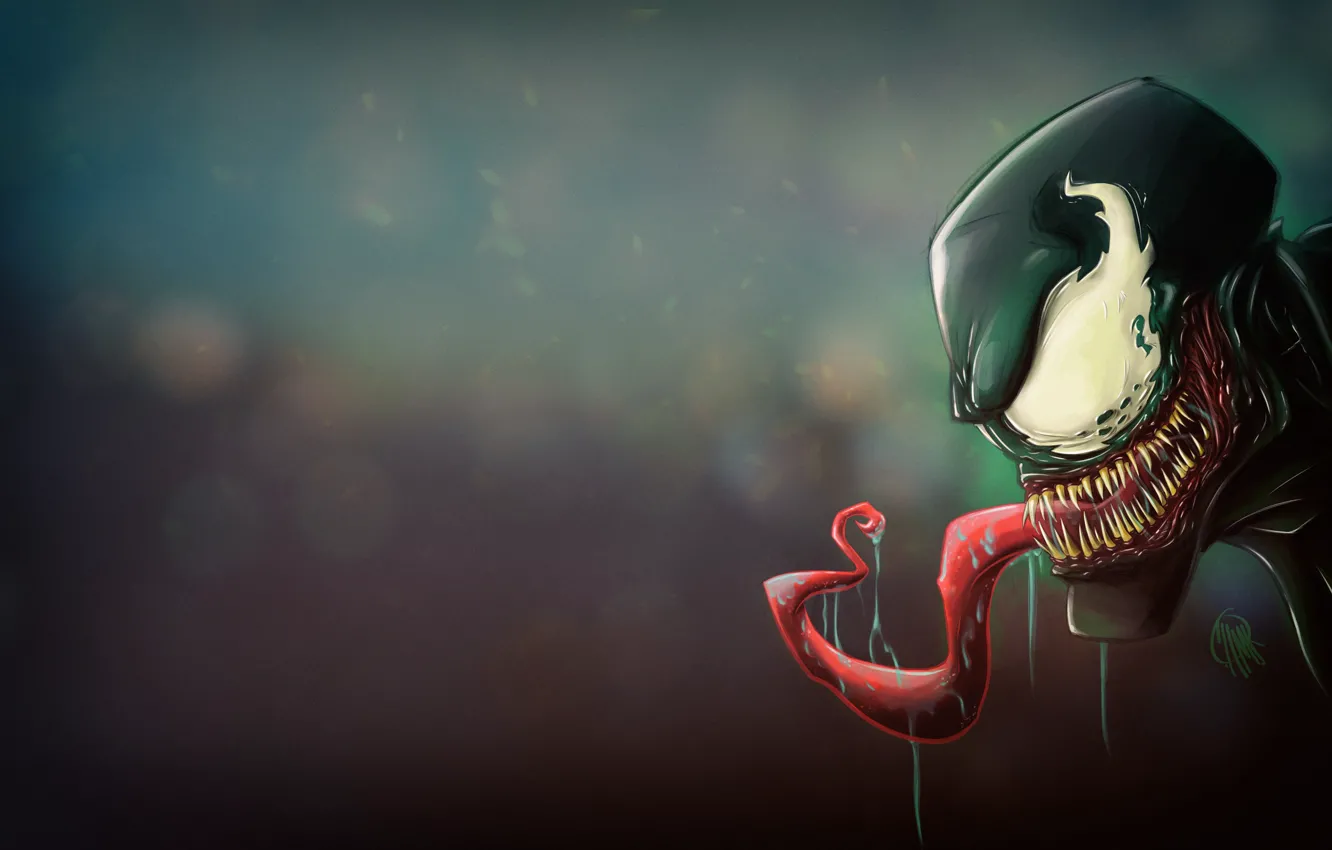 Photo wallpaper language, figure, teeth, art, art, Marvel, Venom, Venom