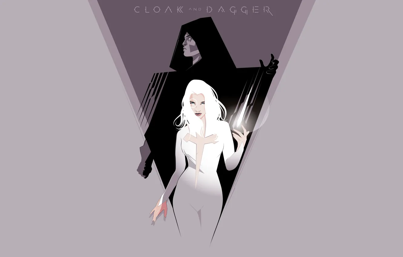 Photo wallpaper background, minimalism, art, Marvel, Marvel Comics, Comics, Cloak, dagger