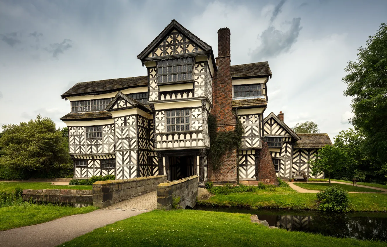Photo wallpaper nature, England, home, landscape, architecture