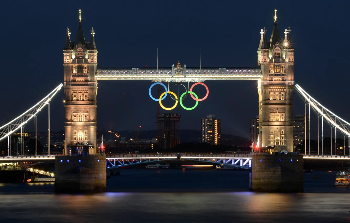 Photo wallpaper bridge, river, London, Olympics, Thames, 2012, Tower Bridge, London