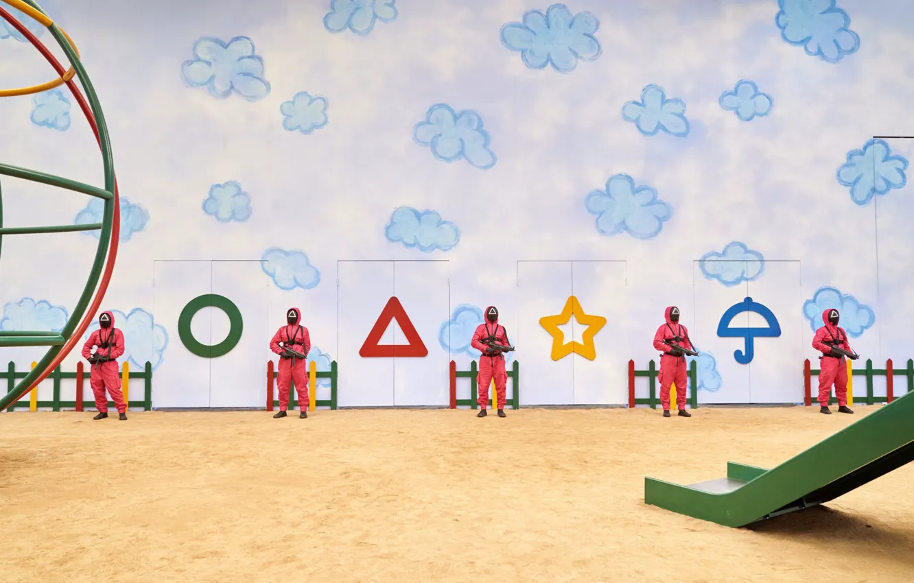 Photo wallpaper the series, serial, Squid Game, SQUID GAME