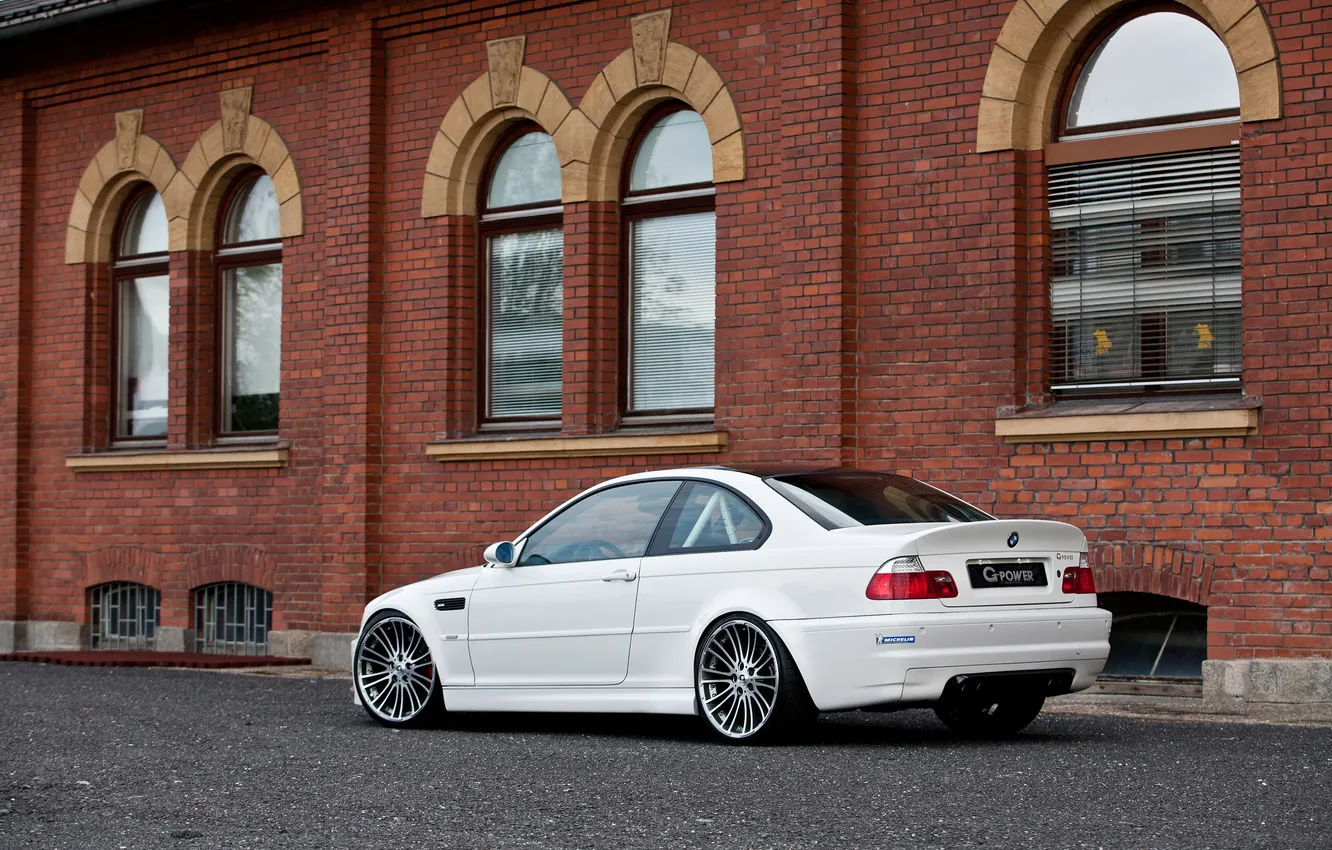 Photo wallpaper white, reflection, tuning, Windows, bmw, white, e46, Mr. paver