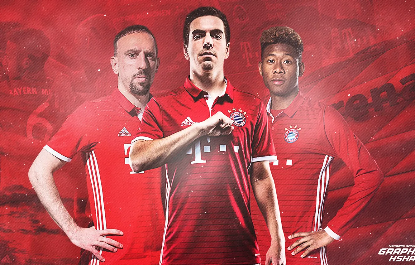 Photo wallpaper Bayern, deviantart, professional, artist, Bayern Munchen, hshamsi, Design &amp; Interfaces, 2016-2017