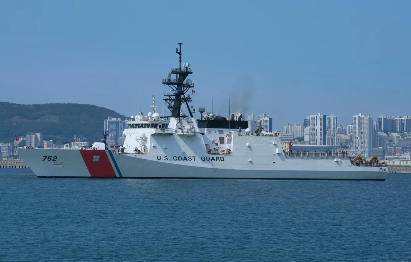 Photo wallpaper The United States coast guard, patrol ship, 752