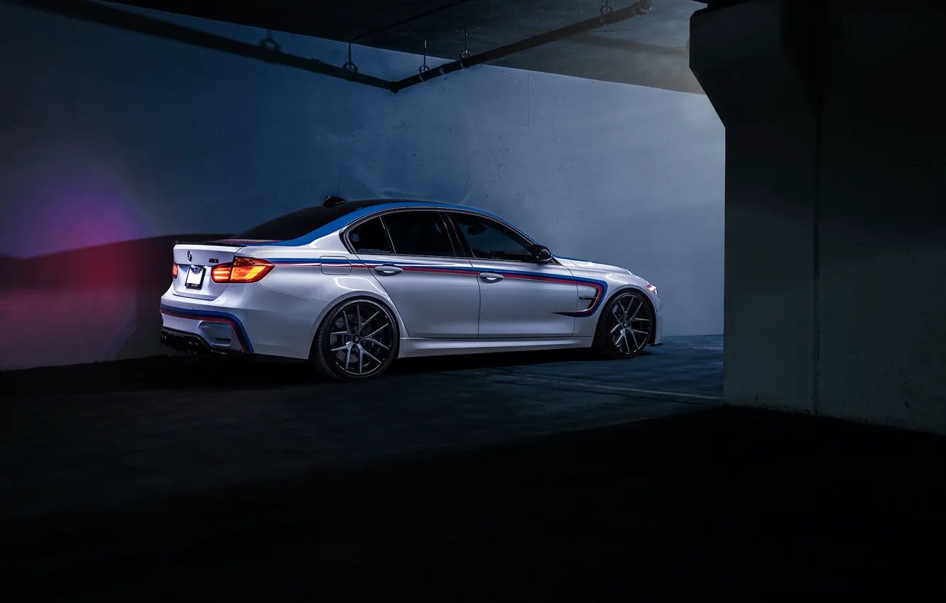 Photo wallpaper BMW, Dark, German, Car, Carbon, Rear, F80, SS Customs