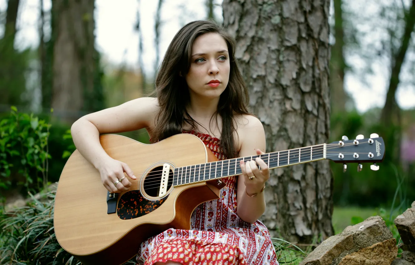 Photo wallpaper guitar, singer, songwriter, Carly Gibson