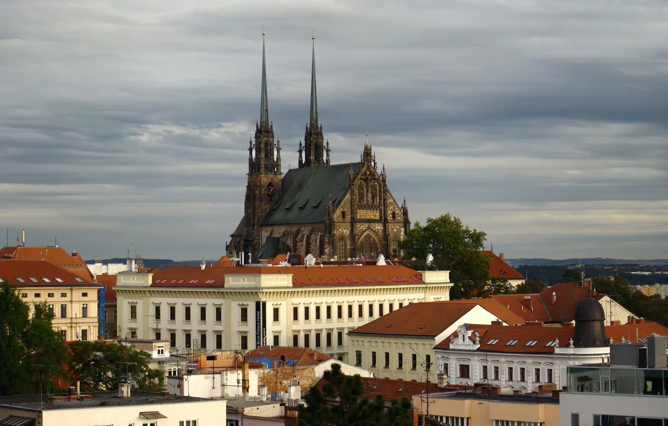 Photo wallpaper Czech Republic, Cathedral, The Czech Republic, Brno, Brno