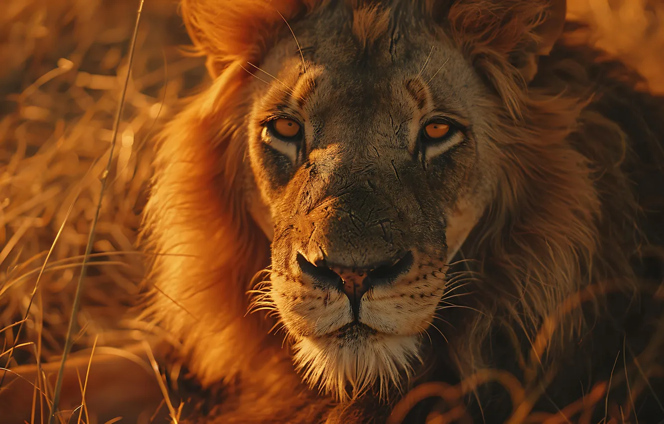 Photo wallpaper look, face, Leo, AI art, neural network