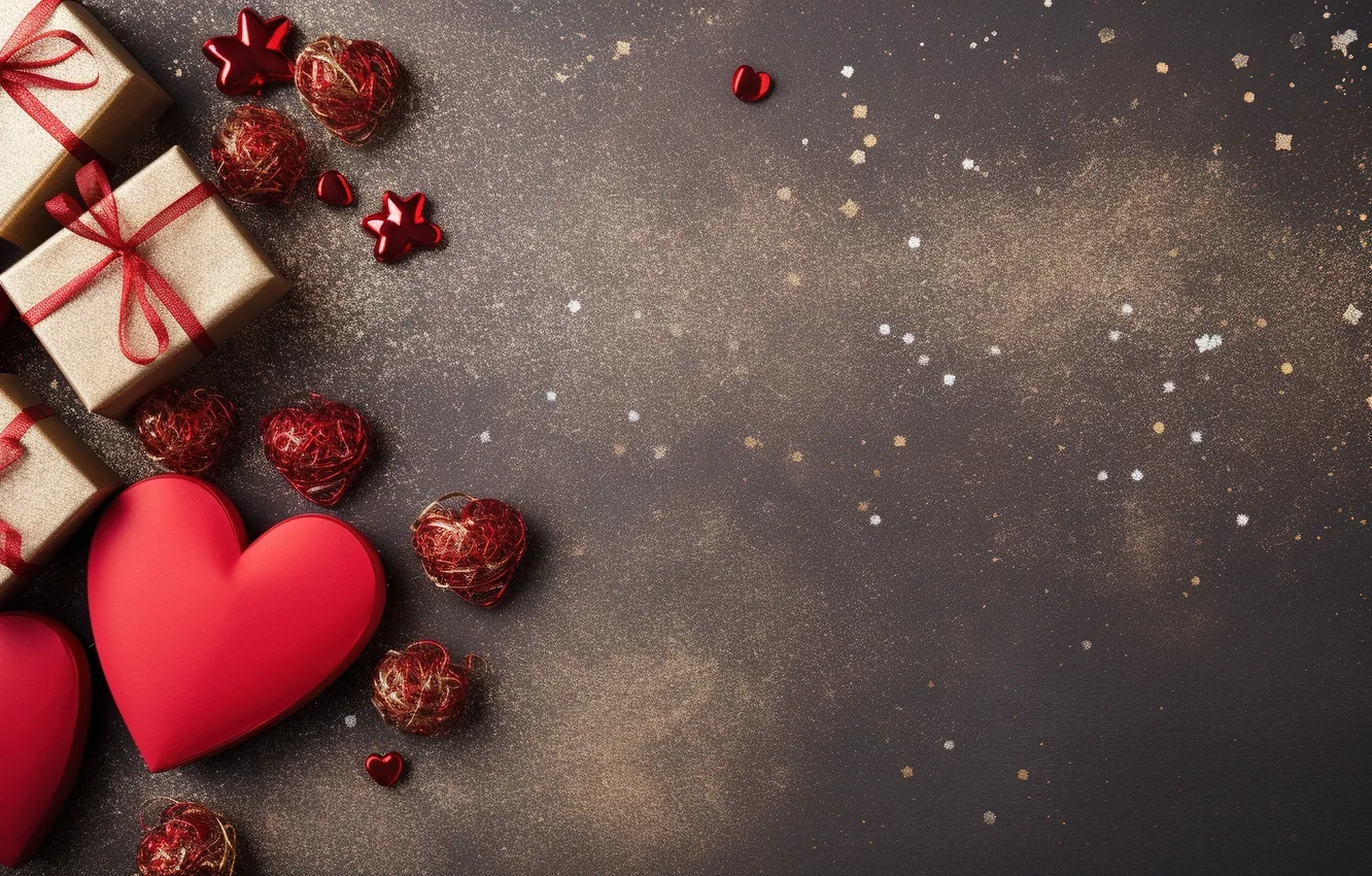 Photo wallpaper love, gift, romance, heart, love, Valentine's day, romantic, hearts