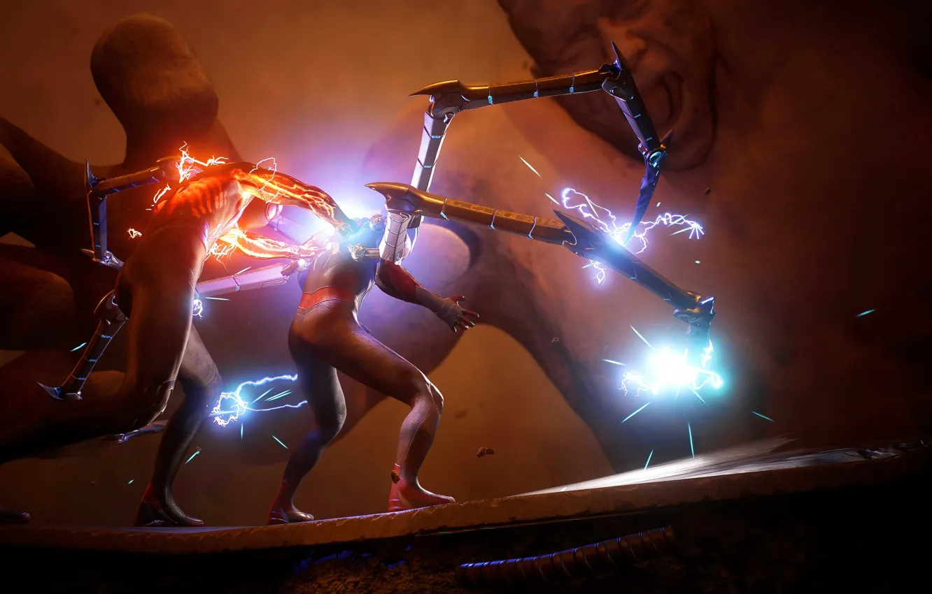 Photo wallpaper Spiderman, console, console game, Insomniac, PS5, spiderman2, symbiotix_gamer