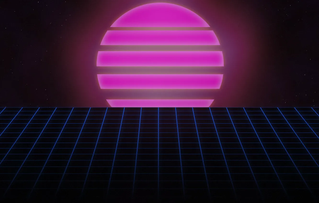 Photo wallpaper The sun, Music, Space, Star, Background, 80s, 80's, Synth