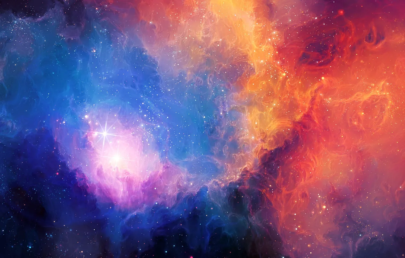 Photo wallpaper space, stars, nebula, art, TylerCreatesWorlds