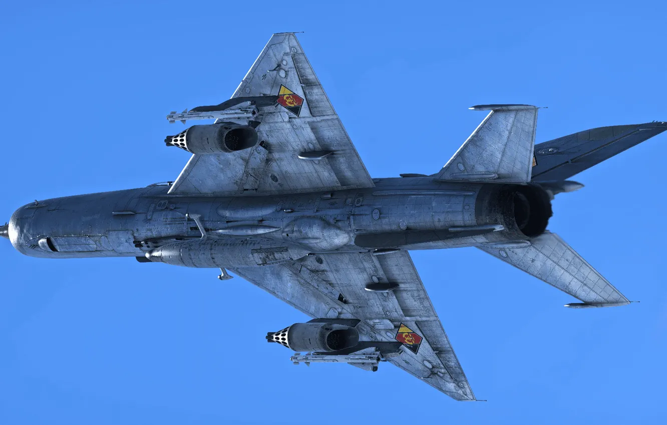 Photo wallpaper USSR, MiG-21MF, OKB MiG, Frontline fighter, OF THE AIR FORCE OF THE GDR