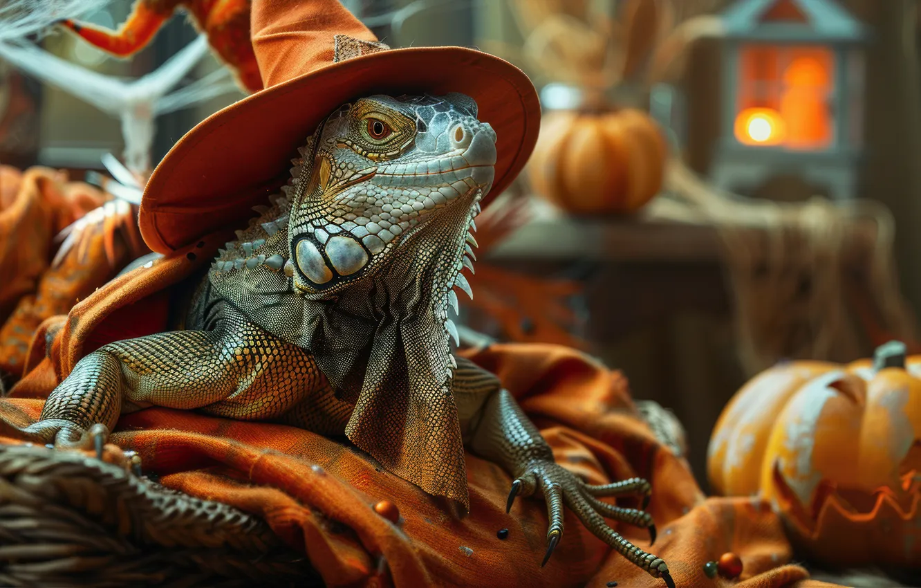 Photo wallpaper autumn, look, pose, holiday, outfit, pumpkin, Halloween, the scenery