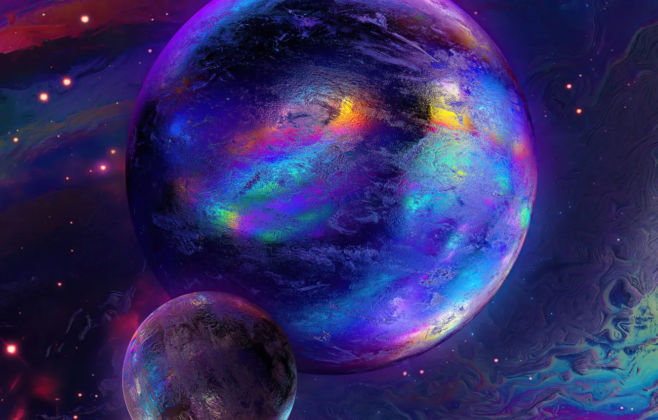 Photo wallpaper space, stars, planets, galaxies, universes