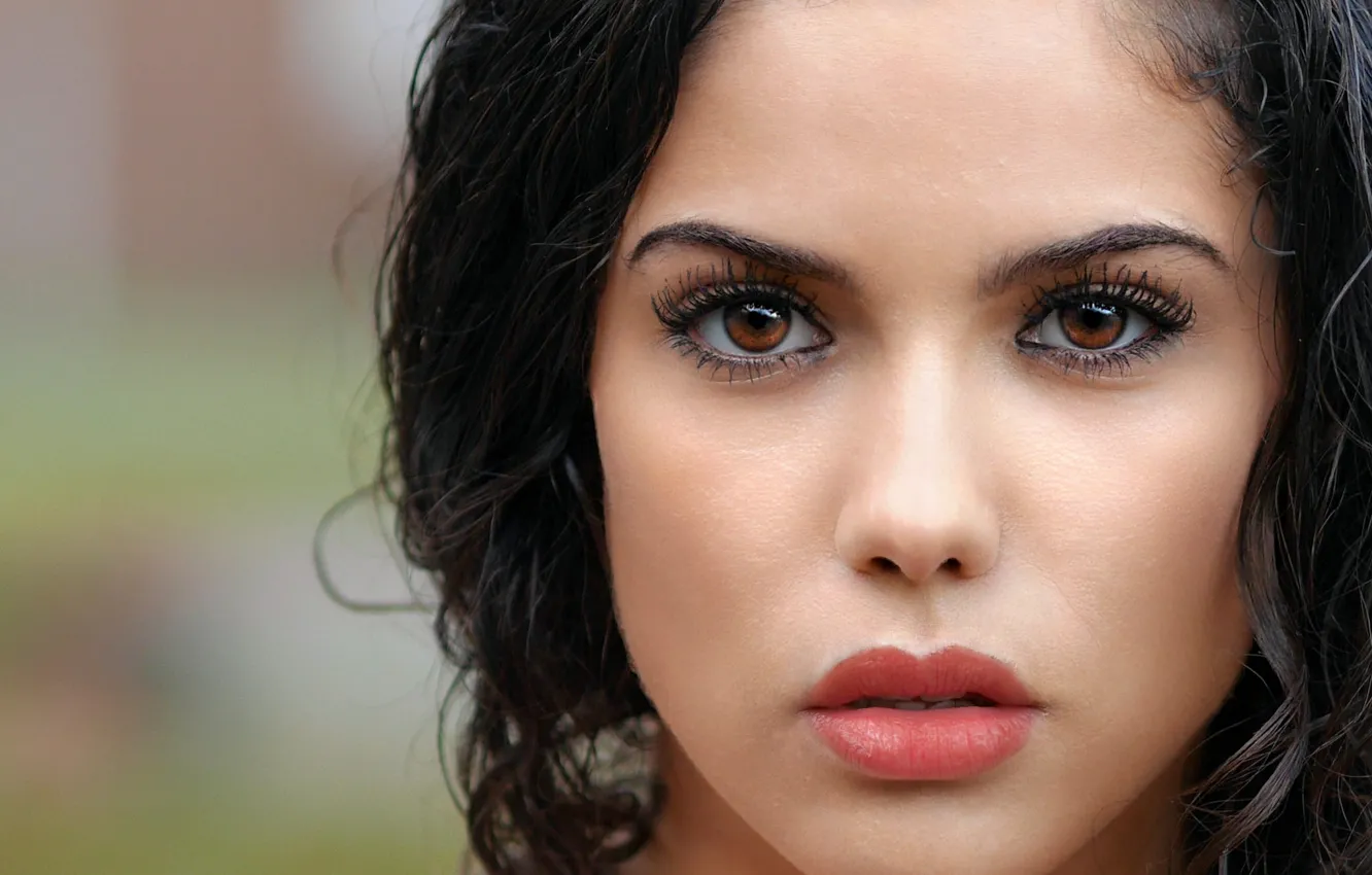 Photo wallpaper eyes, girl, face, lips, cutie