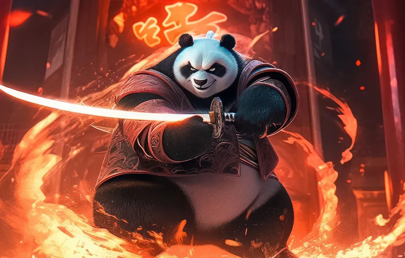 Photo wallpaper soul, samurai, kung-fu, panda