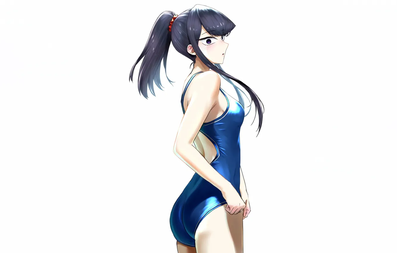 Photo wallpaper girl, sexy, ass, long hair, anime, beautiful, purple eyes, pretty