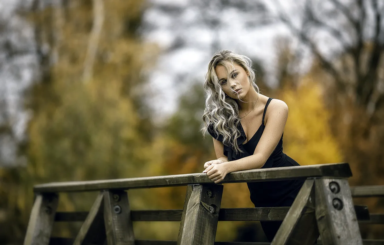 Photo wallpaper look, girl, nature, pose, photo, hair, Libor Pawlas