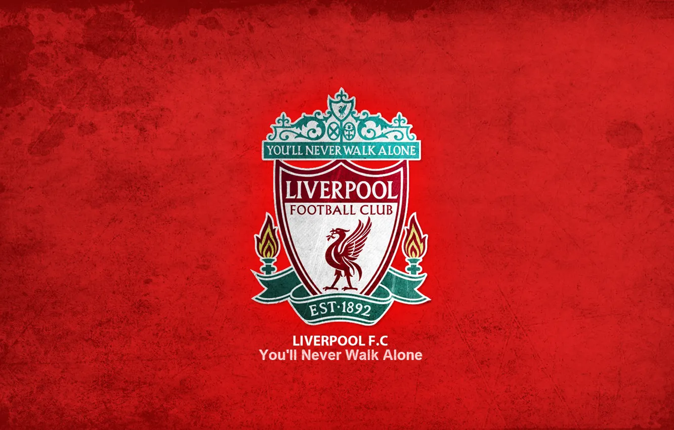 Photo wallpaper red, logo, Liverpool FC