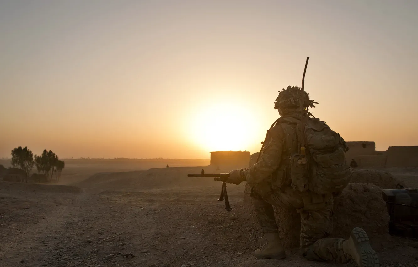 Photo wallpaper weapons, army, soldiers