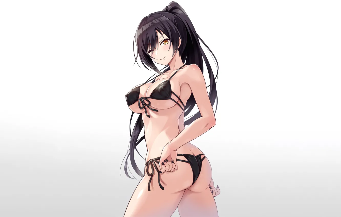 Photo wallpaper girl, sexy, ass, cleavage, long hair, boobs, anime, beautiful