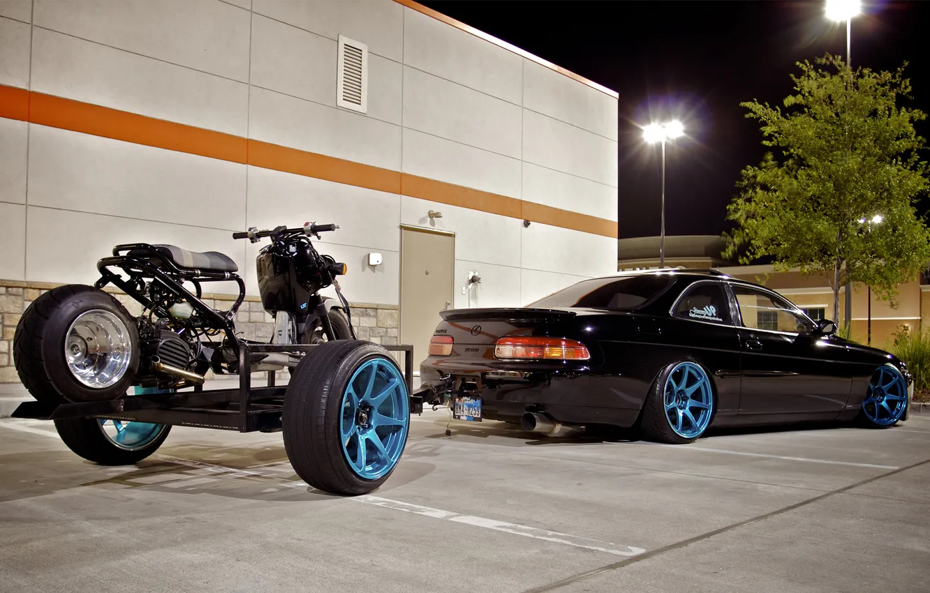 Photo wallpaper Lexus, moped, bike, the trailer, Lexus, Trailer