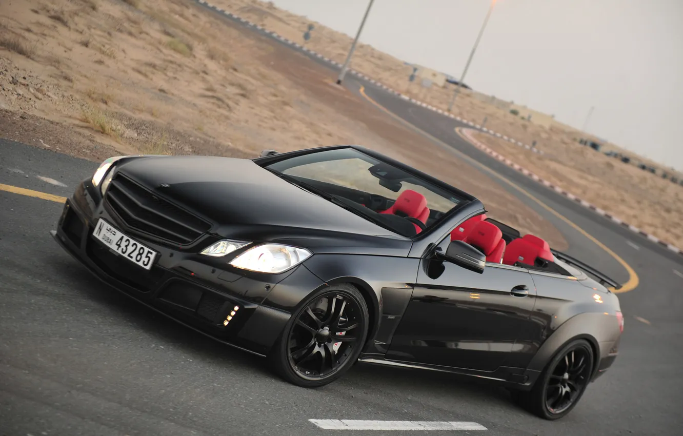 Photo wallpaper road, car, machine, road, tuning, mercedes BRABUS 800 E V12 Cabriolet, 3000x1996