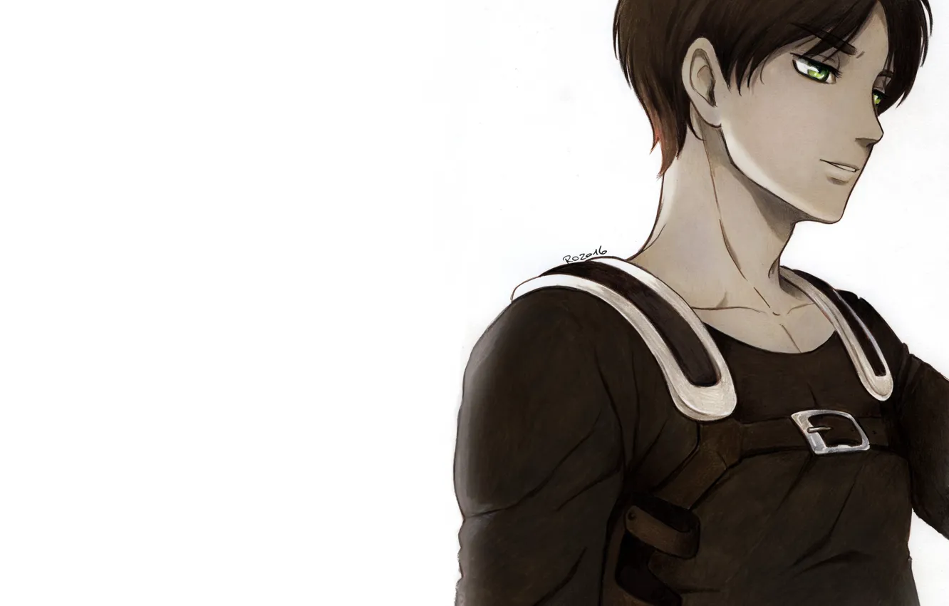 Photo wallpaper art, colored pencils, Attack Of The Titans, Shingeki No Kyojin, Eren Yeager, by redwarrior3