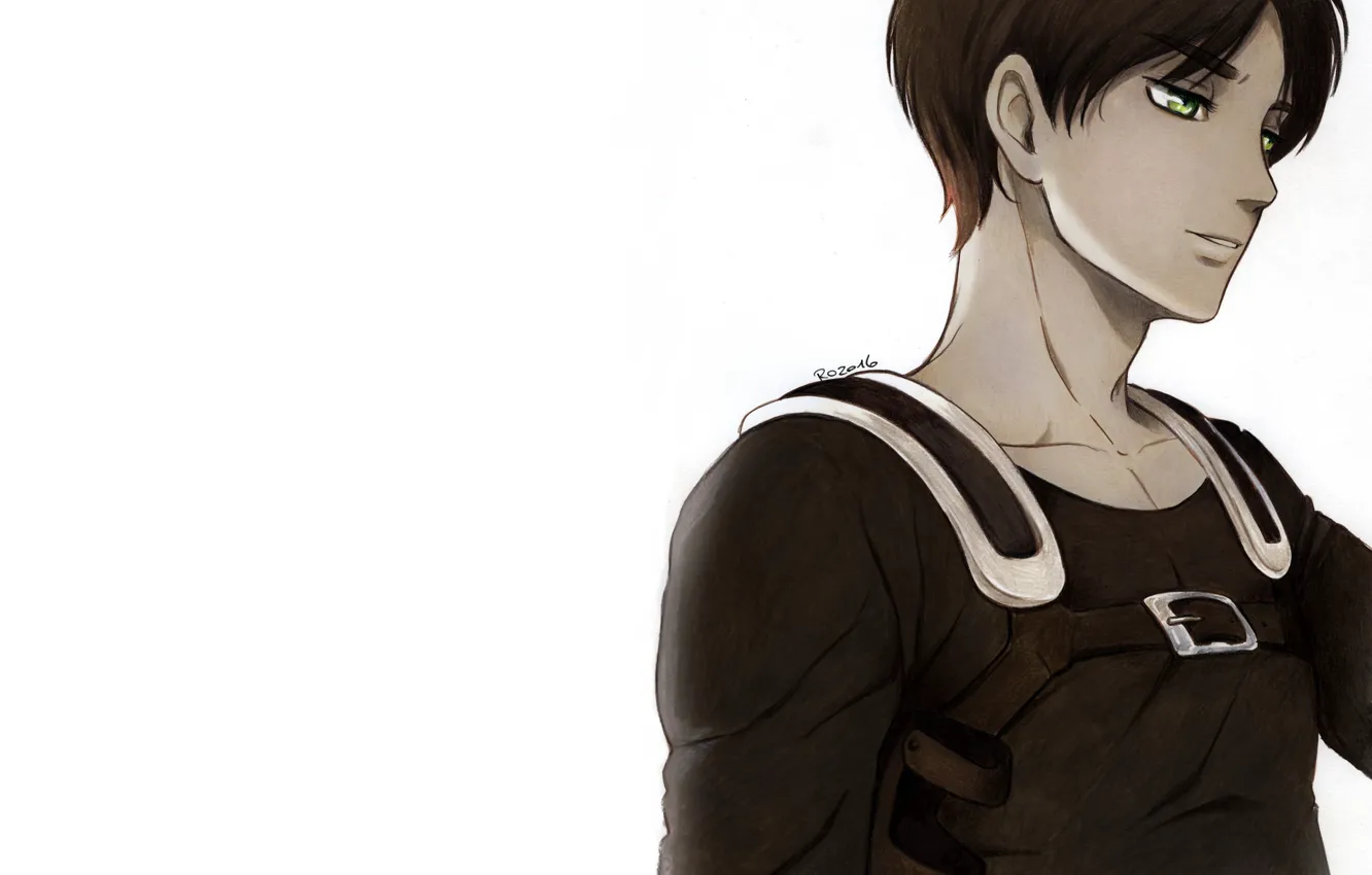 Photo wallpaper art, Shingeki no Kyojin, colored pencils, Attack Of The Titans, Eren Yeager, by redwarrior3