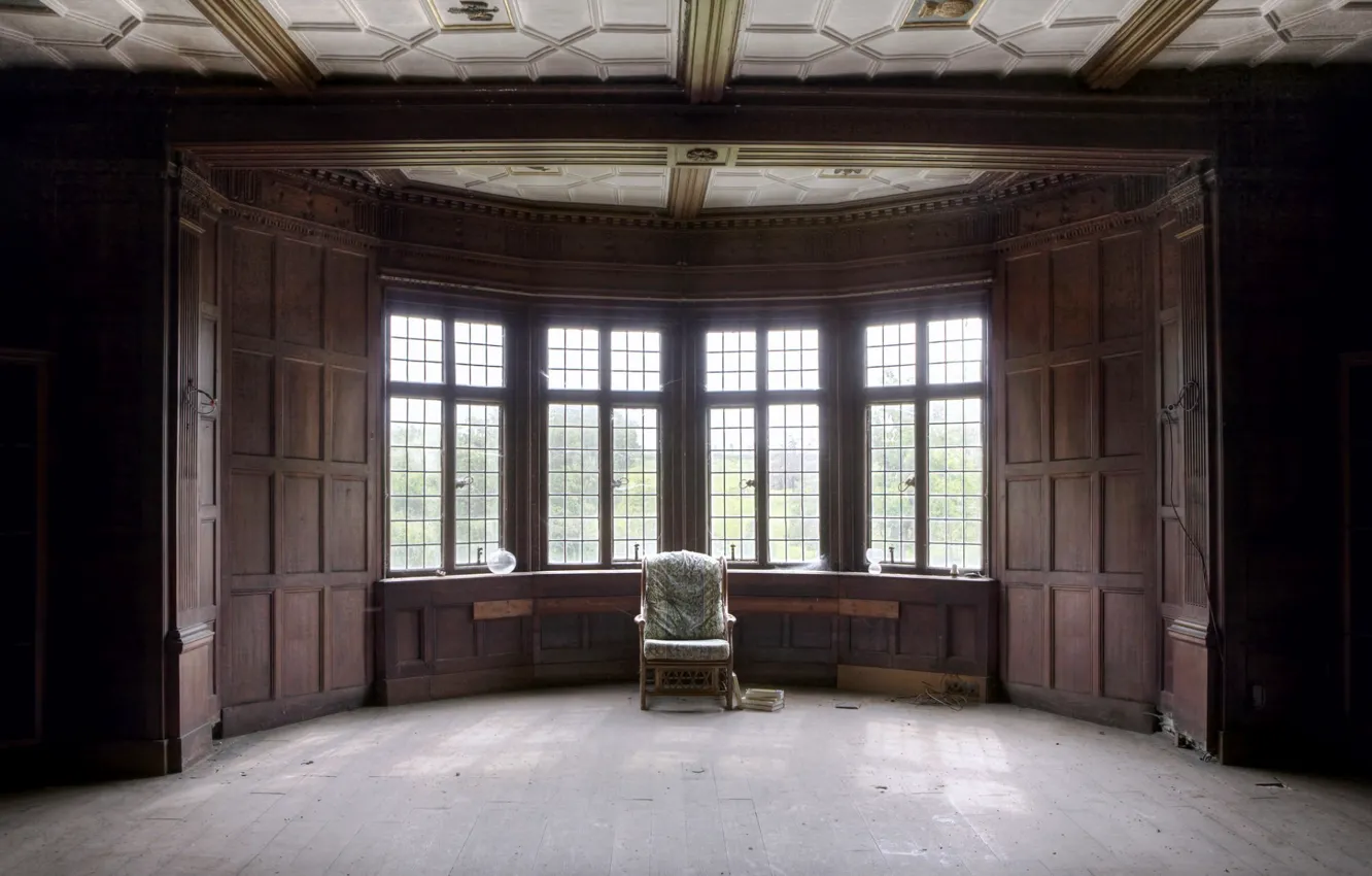 Photo wallpaper room, window, chair