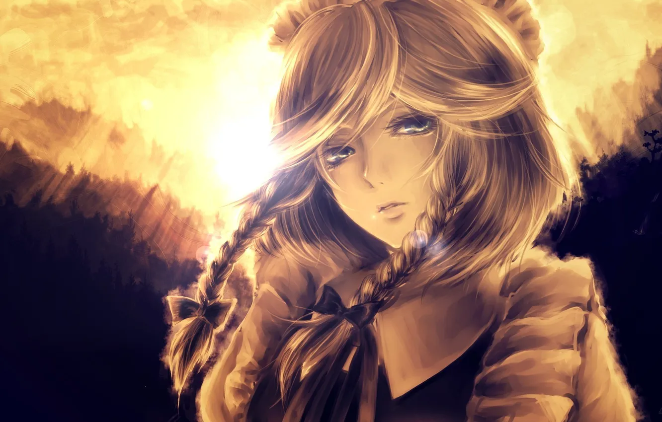 Photo wallpaper anime, beautiful, forest, manga, touhou, video games