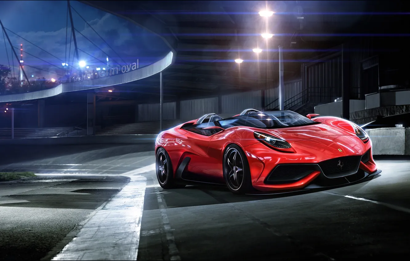 Photo wallpaper Ferrari, track, Berlinetta, F12