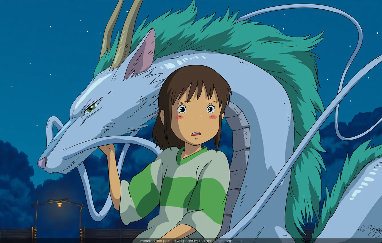 Photo wallpaper girl, Hayao Miyazaki, spirited away, the spirit of the river