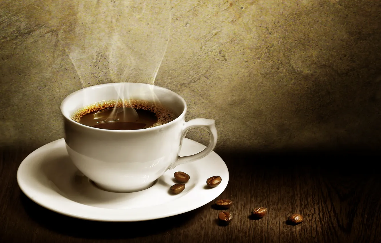 Photo wallpaper coffee, Cup, grain
