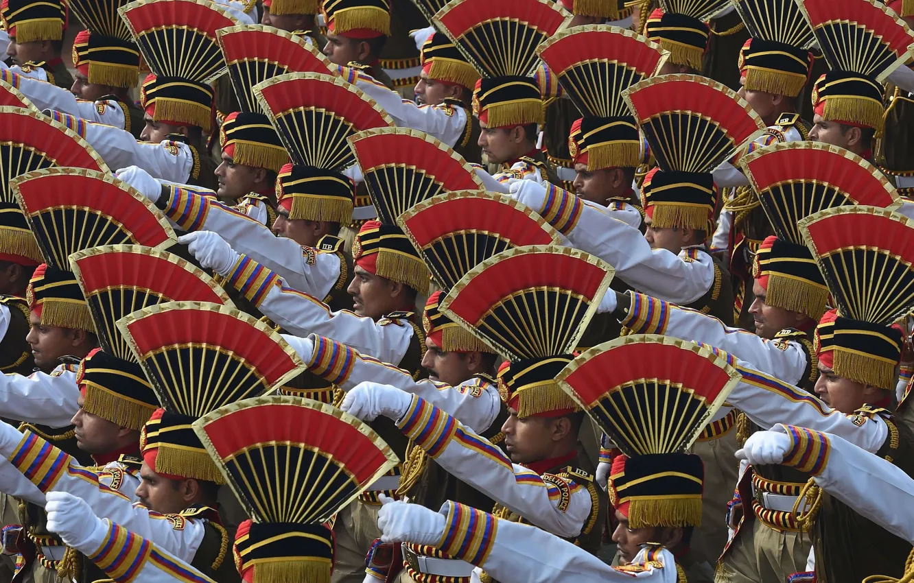 Photo wallpaper police, India, parade, Republic Day, New Delhi