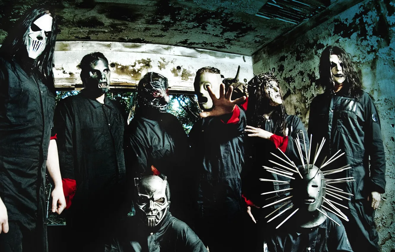Photo wallpaper metal, Slipknot, Nu-Metal, Nu metal, Slipnot, Corey Taylor, Jim Root, Paul Gray